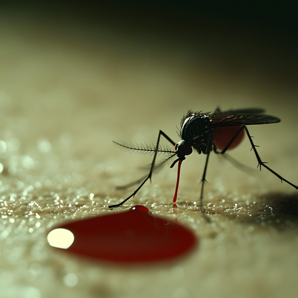 Mosquito and Blood Drop