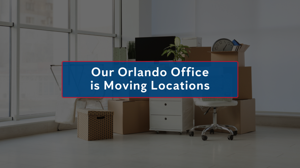 Orlando Office Location Change