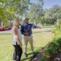 Gainesville exterminator talking with customer